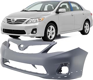 FitParts Compatible with Toyota Corolla 2011–2013 Front Bumper Cover | Primed, With Fog Light Holes, Sedan, Ready to Paint, OEM 5211903902, TO1000373