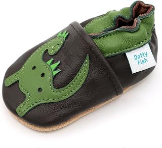 Dotty Fish Baby Shoes First Steps Soft Leather Non-Slip 0-5 Years