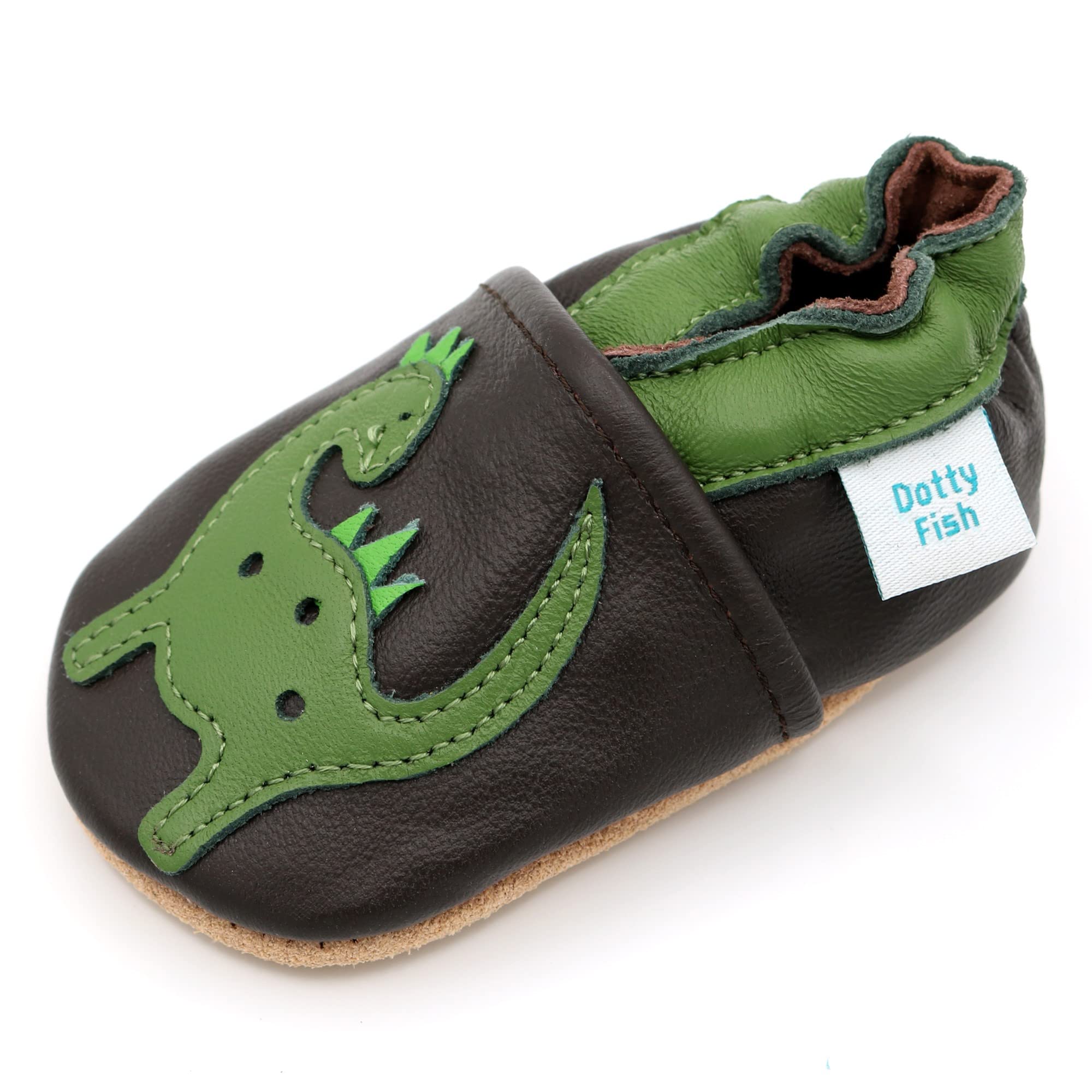 Dotty Fish Baby Shoes First Steps Soft Leather Non-Slip 0-5 Years