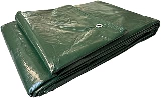Tarpaulin with Eyelets Tear-proof Waterproof for Multipurpose Polyethylene Covers (2 x 3 m, Green 120 g/m²)