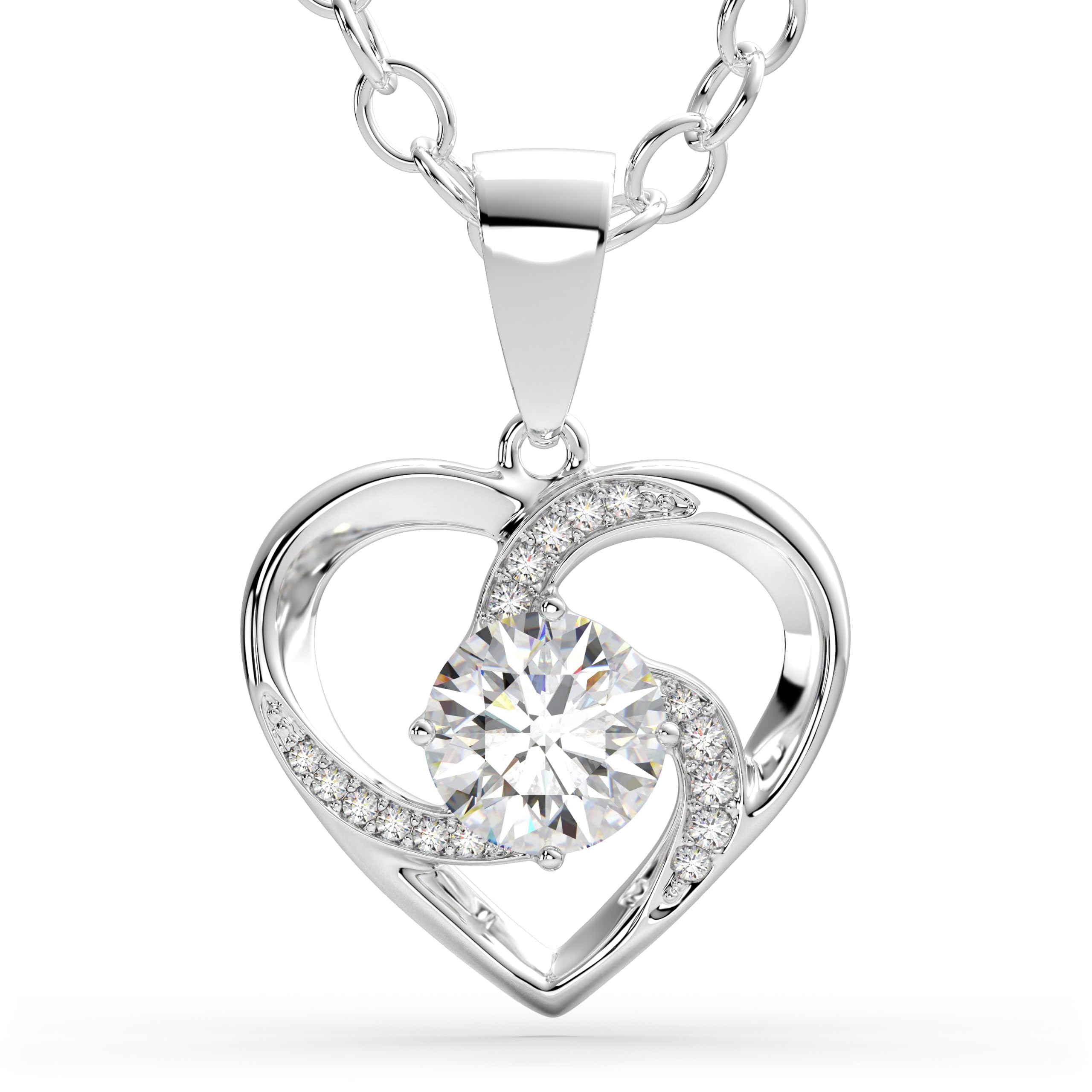 SERASAR Women's Necklace, 925 Sterling Silver, 18ct Gold