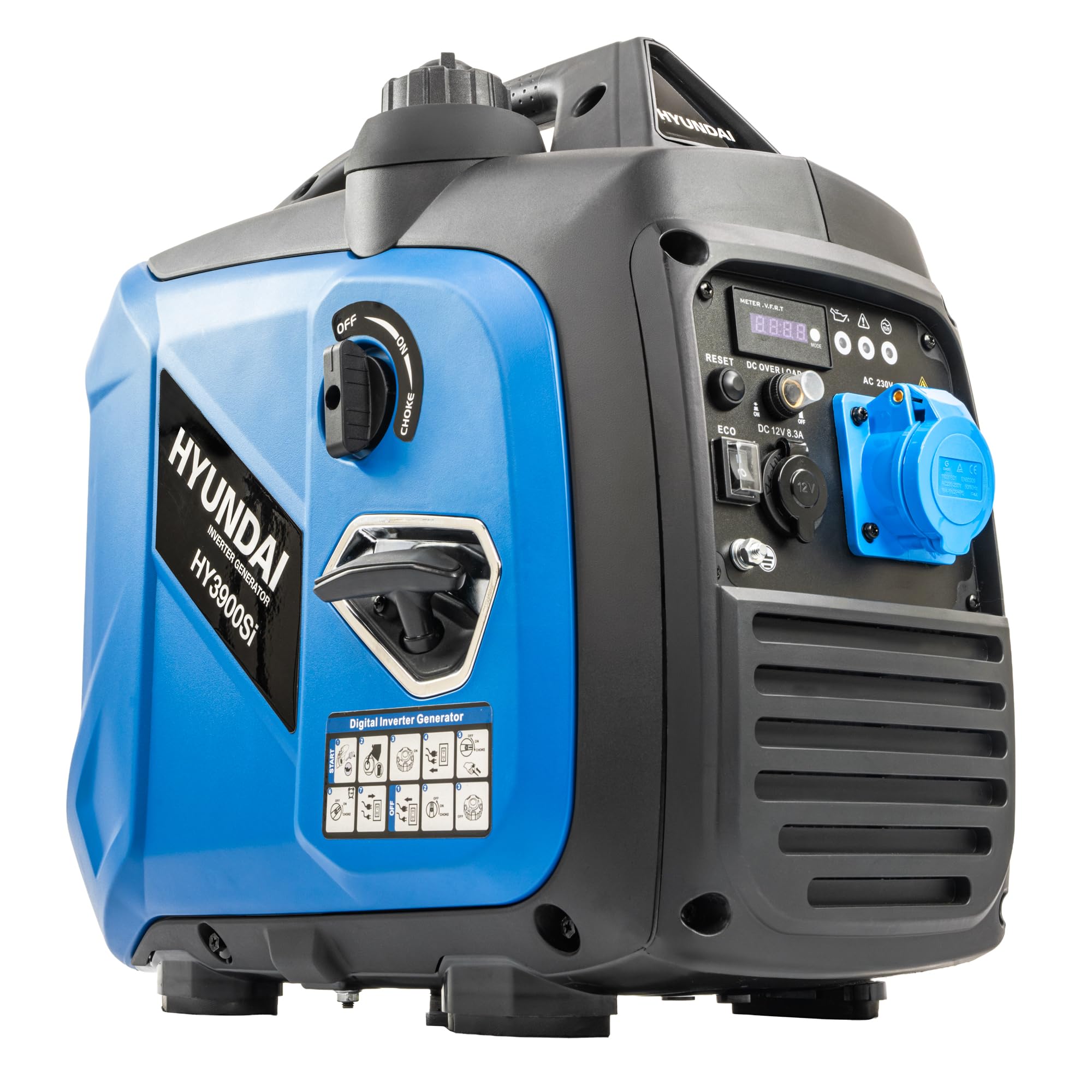 Hyundai 3.3kW / 3300W Petrol Inverter Generator, 3.0kW Continuous, Recoil Start,