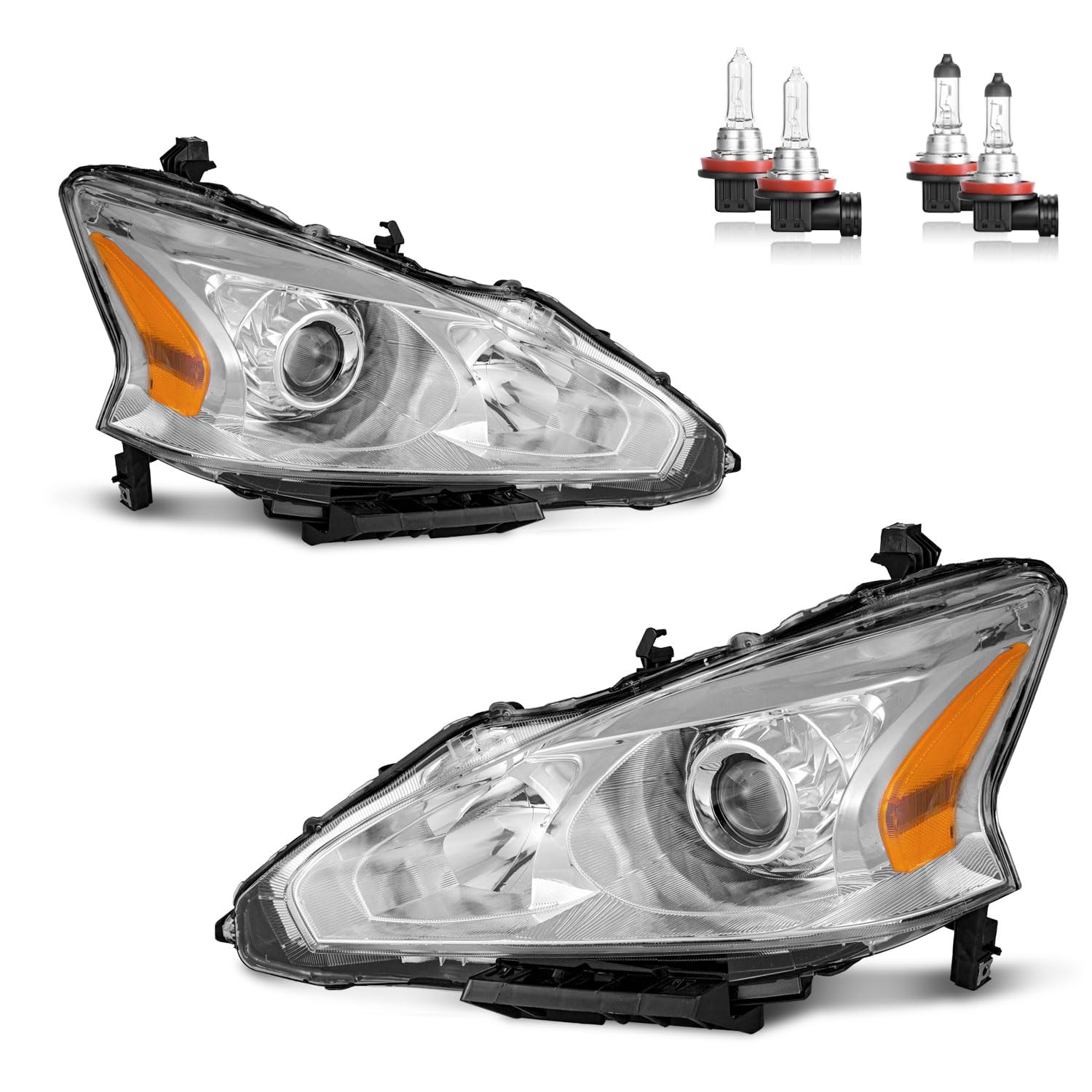 Headlights for 2013-2015 Nissan with High/Low Beam Bulbs