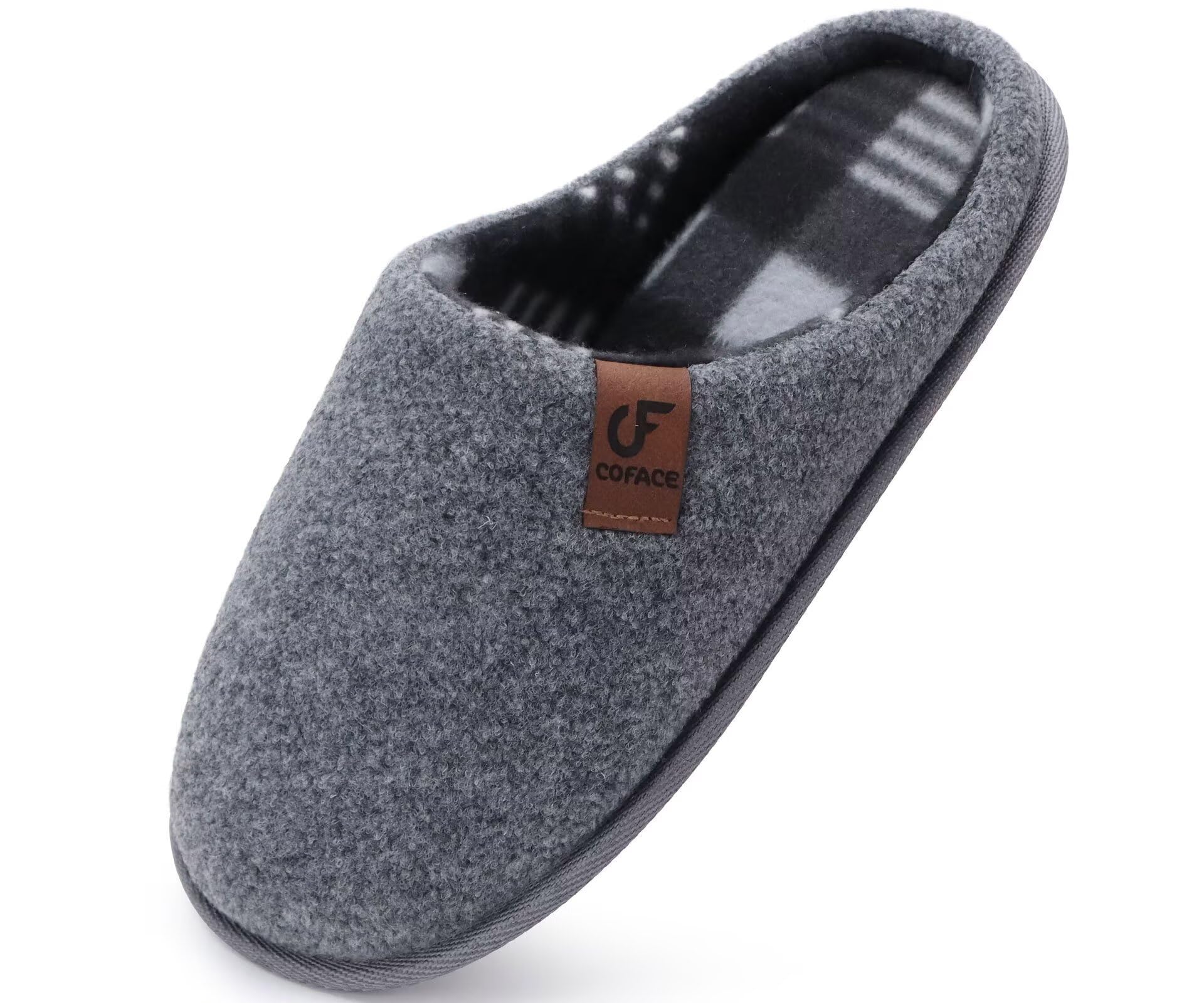 COFACE Men's Warm Winter Memory Foam Slippers