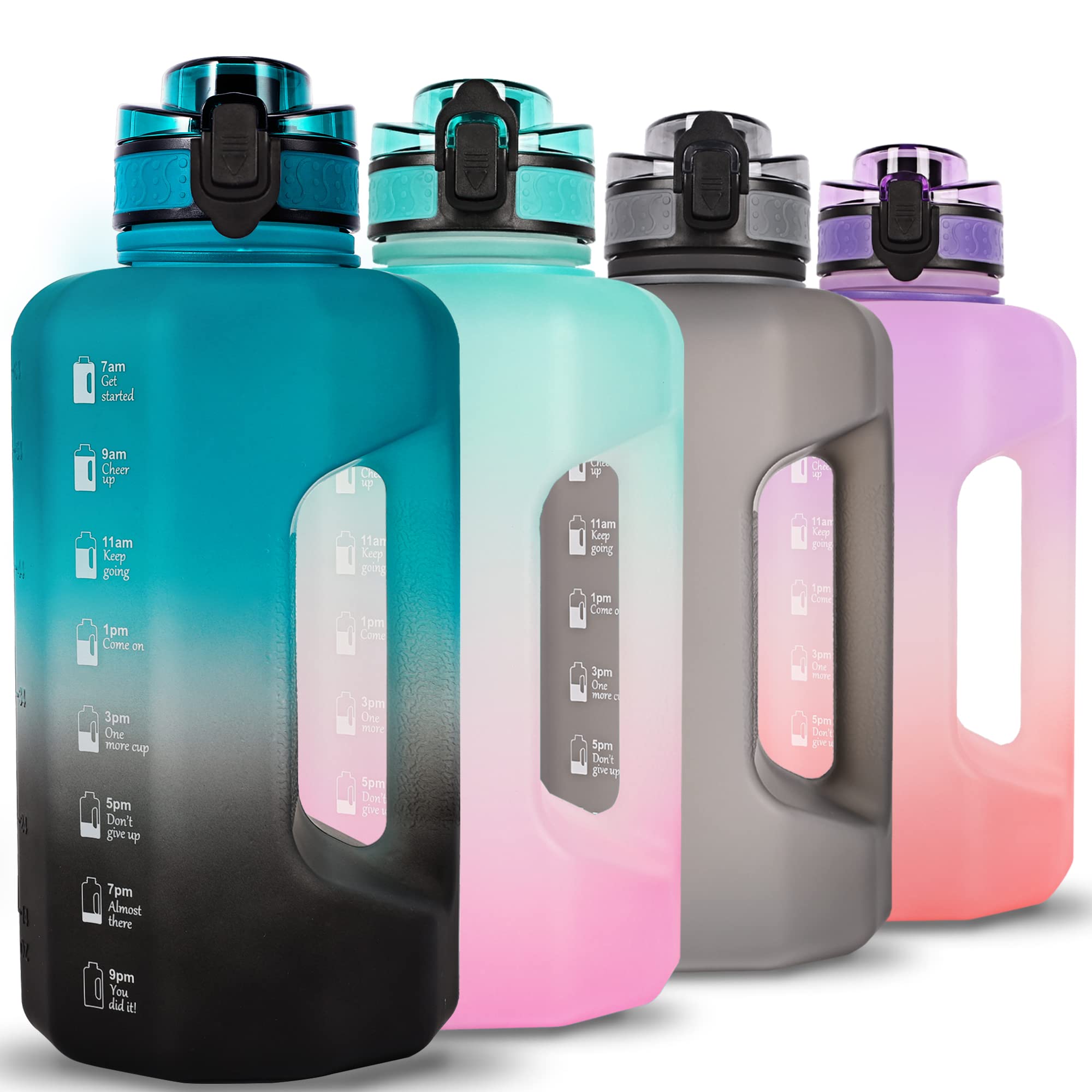 GIFUBOWA Half Gallon Water Bottle 2.2l Big Sports Jug 2l Large with Straw | 74oz