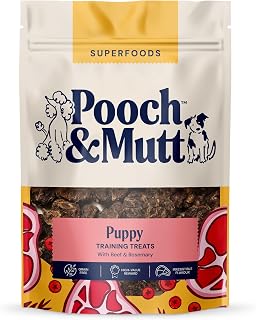 Pooch & Mutt - Puppy Beef Jerky, Training Treats, Pack of 1x80g | Training Treats for Puppies, Beef Jerky, Puppy Jerky, Dog Treats, Grain Free