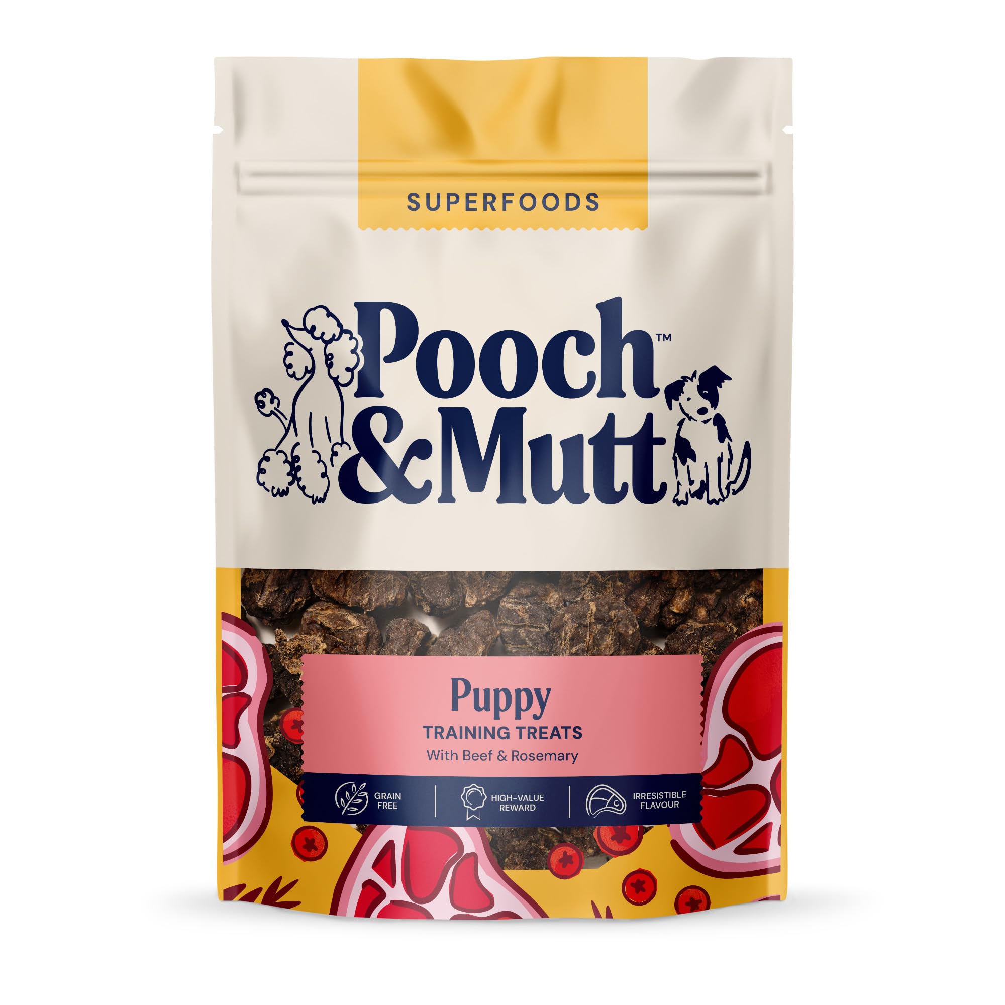 Pooch & Mutt - Puppy Beef Jerky, Training Treats, Pack of 1x80g | Training Treat