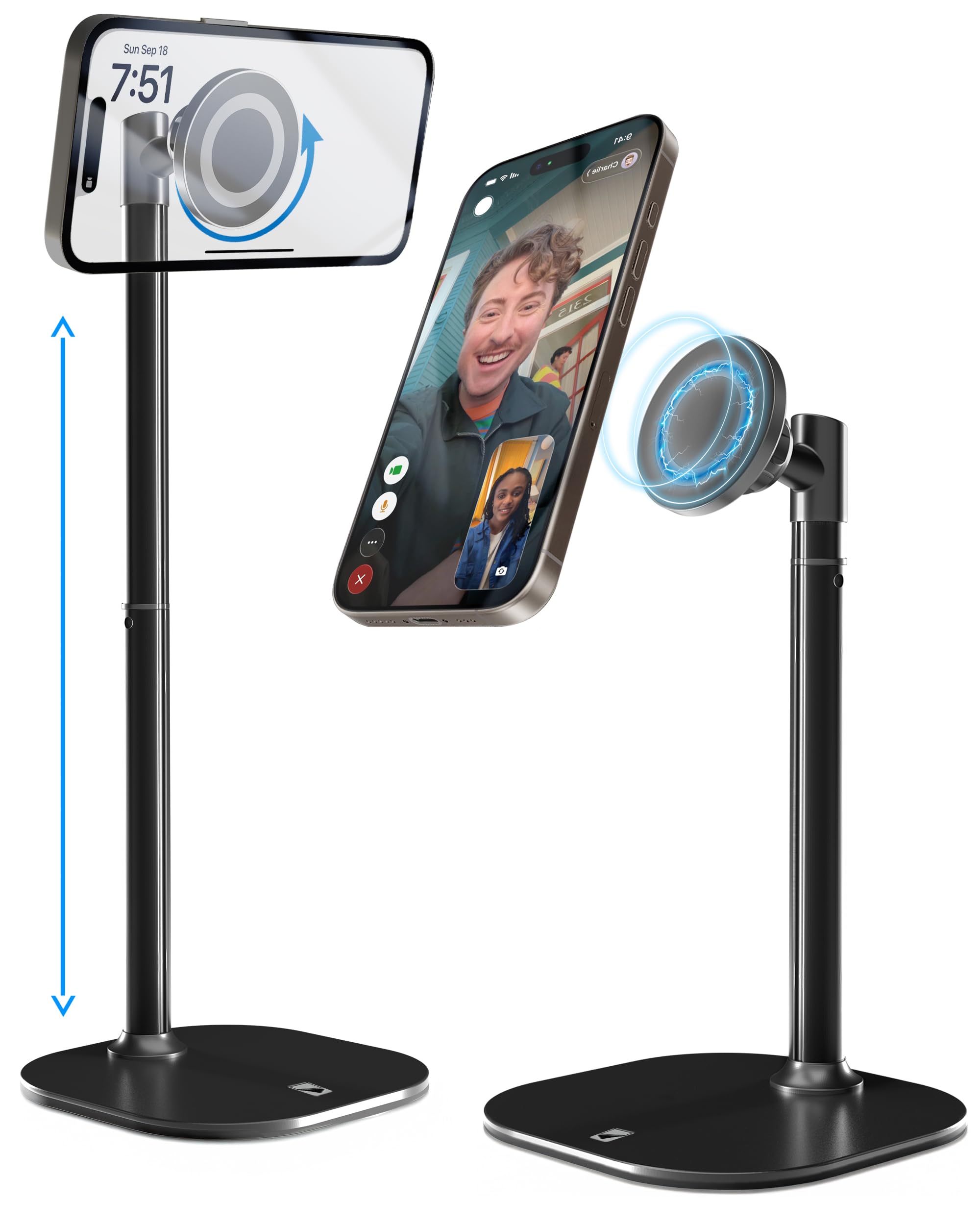 COOPER MagStand Magnetic Phone Stand for Desk, MagSafe Tripod iPhone 18 Pro | 9-