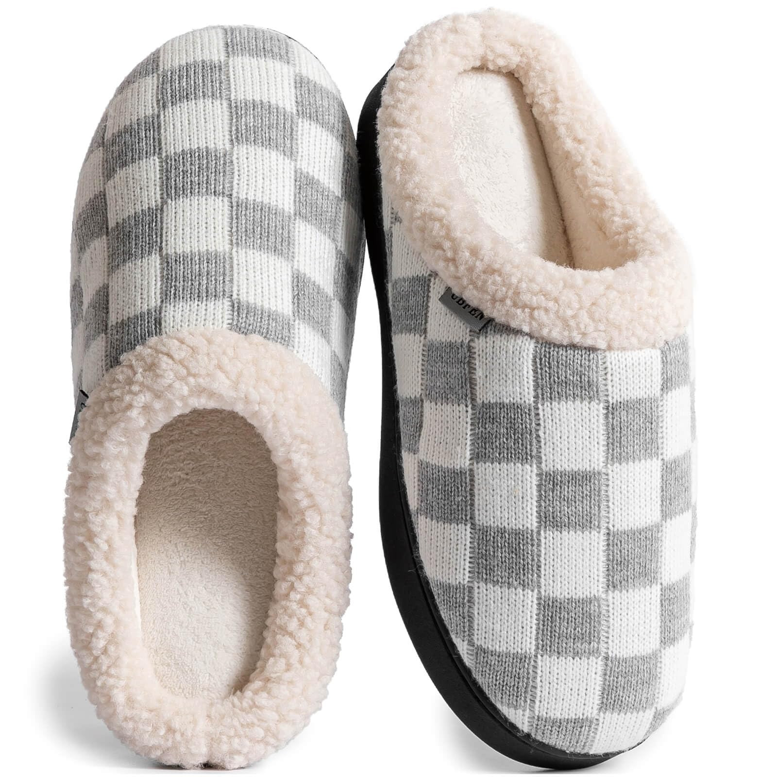 UBFEN Pantofole da uomo per interni, camera da letto, in memory foam, leggere, p