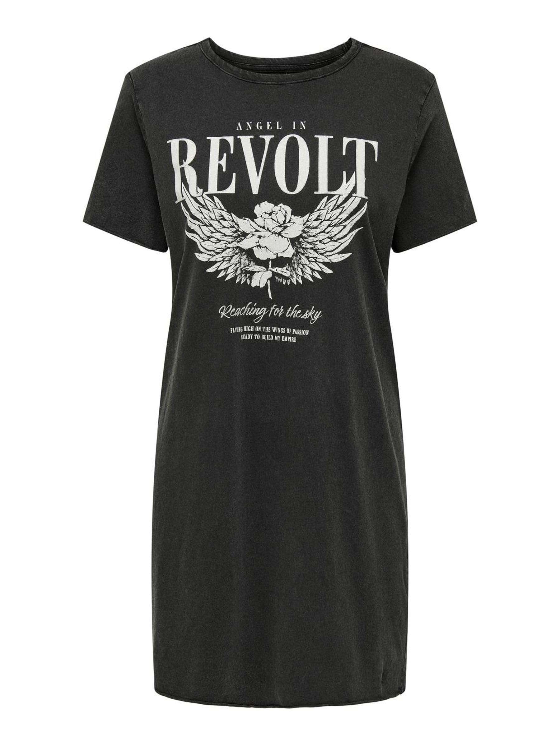 ONLY Women's Summer Printed Cotton Dress with Short Sleeve
