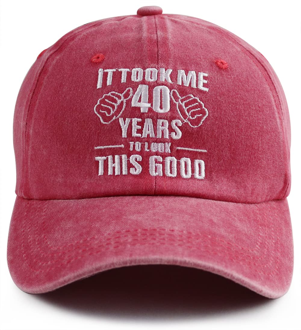 It Took Me 40 Years to Look This Good Hat for Women Men, Funny Adjustable Embroi