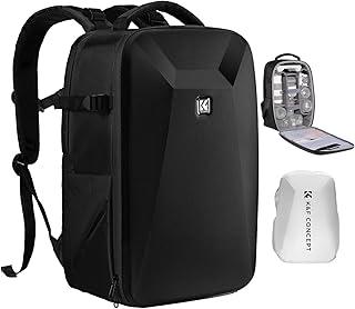 K&F CONCEPT Camera Backpack,Hardshell Photography DSLR Camera Bag | 15-15.6 Inch Laptop Compartment, Waterproof, Hard Shell Camera Case, Compatible with Canon/Nikon/Sony/DJI Mavic Drone, B07