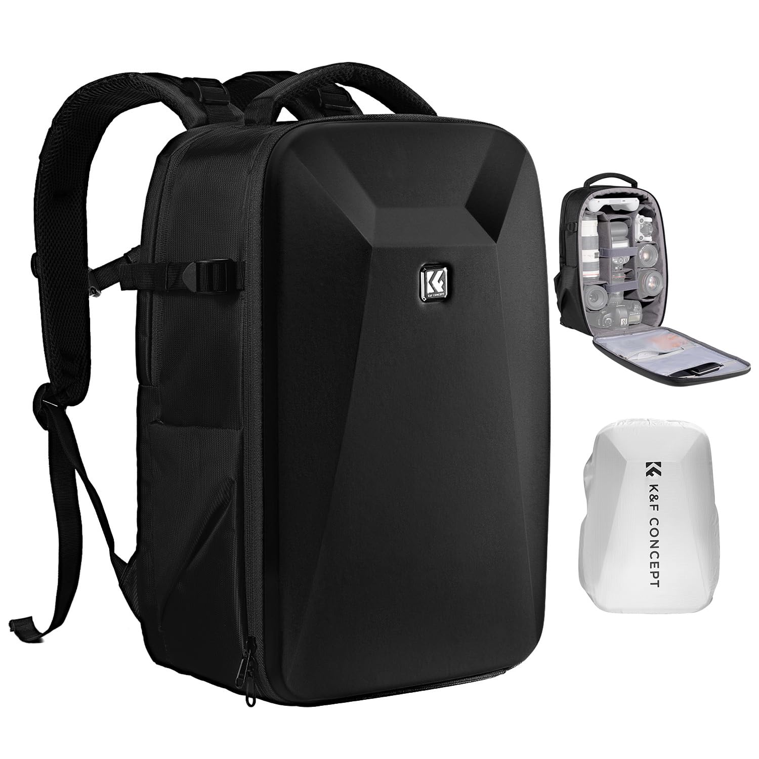 K&F CONCEPT Camera Backpack,Hardshell Photography DSLR Camera Bag | 15-15.6 Inch