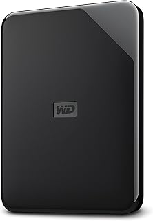 WD Elements AE 2 to External Portable Hard Drive, SuperSpeed USB 3.2 Gen 1/USB 3.0, Ready to Use Increased Capacity, Formatted for Windows, Black