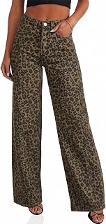 Cicy Bell Womens Wide Leg Jeans High Waisted Boyfriends Baggy Stretchy Denim Pants with Pockets