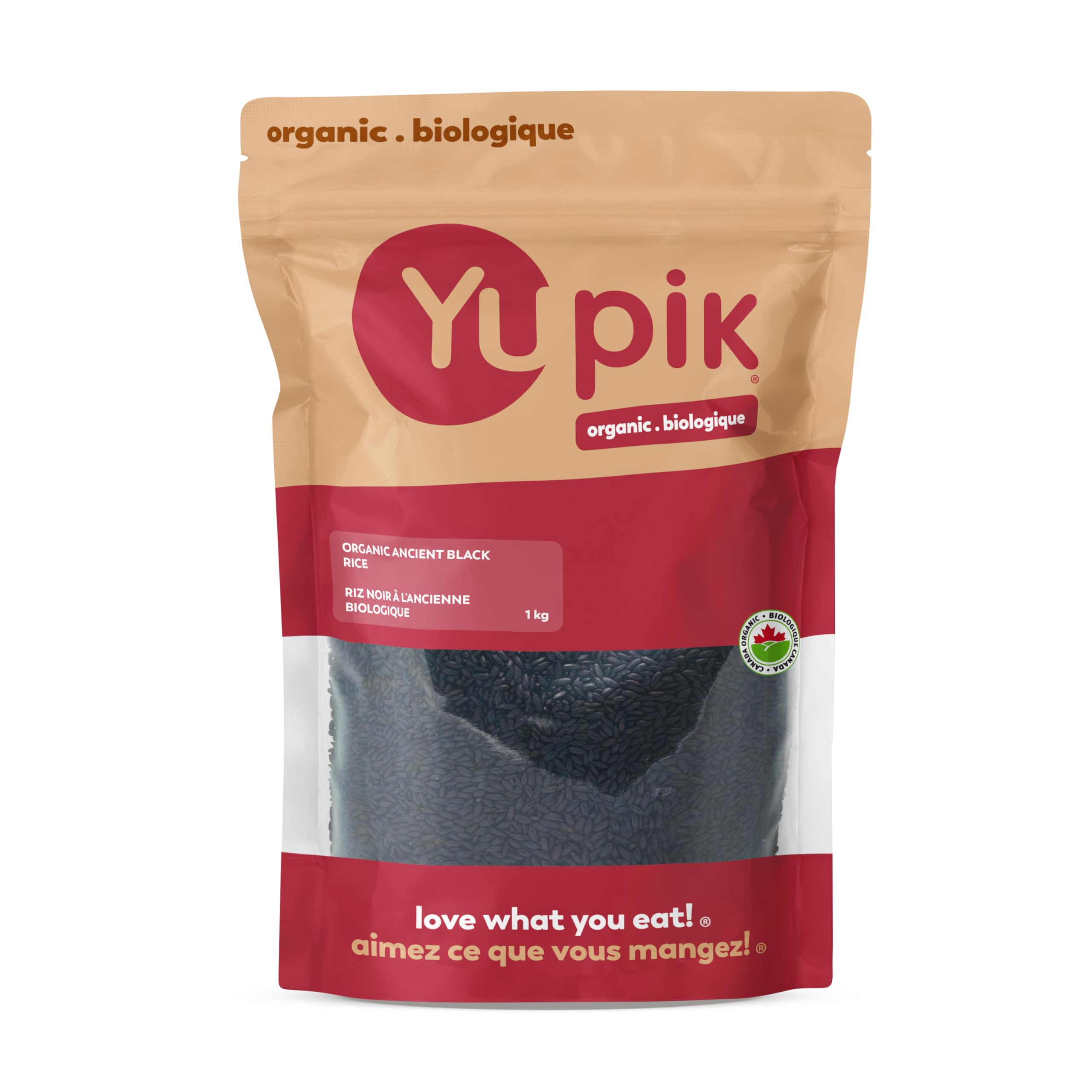 Yupik Organic Ancient Black Rice, 1 kg, Gluten-Free, Non-GMO, Vegan, Kosher, Sho