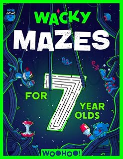 Wacky Mazes for 7 Year Olds: 100 Wildly Funny Maze Puzzles From Easy-Peasy to Brain-Squeezy! (Activity Book Gift for Boys & Girls)