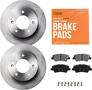 Max Advanced Brakes Rear Brake Kit For Hyundai Elantra | Fits 2011-2020 Hyundai Elantra Replacement, OE Replacement Brake Rotors and Ceramic Brake Pad