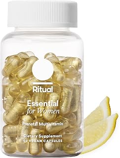 Ritual Women's Prenatal Multivitamins - Omega-3 DHA - 30 Servings | Clinical-Backed - Key Essential Vitamins and Minerals to Support Mom and Baby During Pregnancy* - Choline - Vegan - Citrus