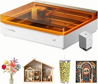 xTool M2 10W Color Craft Laser Engraver, with Full-Color CMYK Inkjet Printer, Built-in Dual Cameras, Class 1 Enclosed Safe Laser Engraving Machine for Wood, Leather, Felt, Fabric, Paper, DIY Crafts