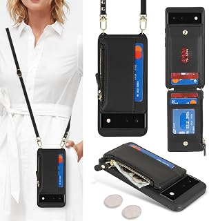 Cavor CavorCompatible with Google Pixel 6 Case Wallet, Black