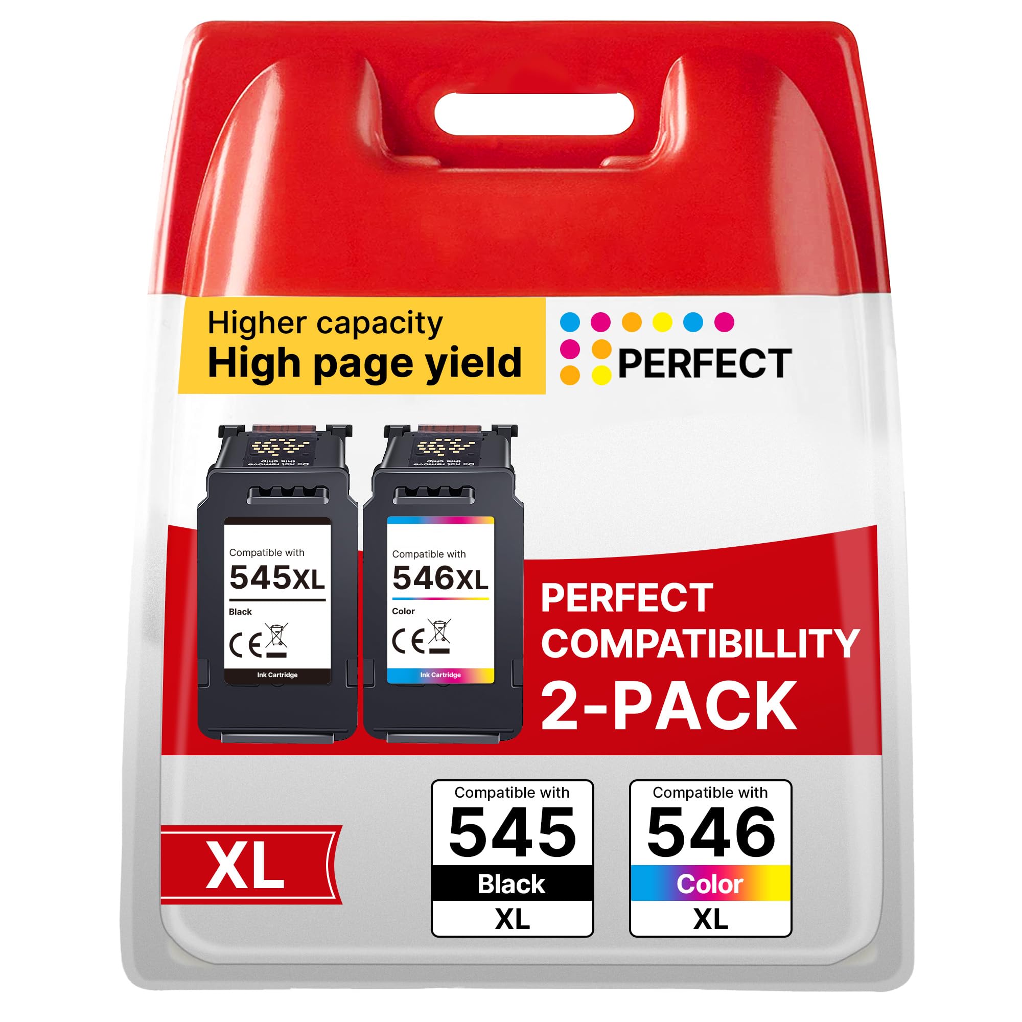 545XL Black 546XL Colour Printer Ink Replacement for Canon 545 546 Ink Cartridge