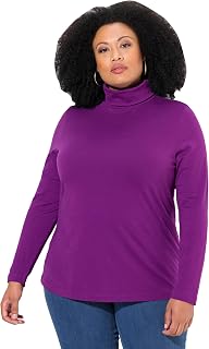 Ulla Popken Shirt, Rollkragen, Slim, Langarm Basic Dress for Women
