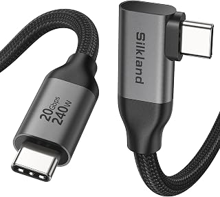 Silkland Long Right Angle USB 4 Data Cable for Thunderbolt 4 240W 16.5FT