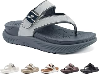 ONCAI Women’s Orthopedic Flip Flops Arch Support Thick Chunky Sandals