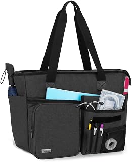 Trunab Sac Fourre-Tout d'Infirmière avec Housse Rembourrée pour Ordinateur Portable de 15,6", Sac d'Infirmière avec Plusieurs Poches pour Les Visites de Soins Palliatifs et Les Soins à Domicile