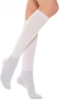 Relaxsan 550L Diabetic Socks for Men Women, Long Seamless Socks, Non Elastic, No Compression for Sensitive Feet, Cotton and Silver