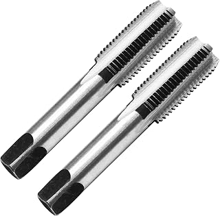 Litoexpe 2 Pcs M12 x 1.25 Metric Hand Tap | HSS Threading Tool, Right Hand, for Metalworking and Machinery Repair