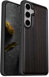 Carveit Wood Case for Galaxy S25 Plus Case, (Natural Wood-Black)