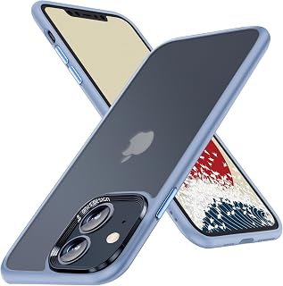 (Reinforced Lens Protection, Alloy Buttons, Airbag) ONES Frosted Fingerprint Resistant iPhone 11 Hard Case US Military Standard Ultra Shock Resistant [Blue Shock Absorption Silicone Bumper ✚ Transparent, Matte, Reinforced PC Guard Board] Anti-Slip Screen Protector, Anti-Yellowing Matte, Qi Charging, Thin, Vinyl Style, Premium Cover