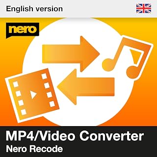 Nero Recode | MP4 Converter Software | Convert DVDs to MP4 or MP3 | Video & Audio Converter for MP4, AVI, MOV, WAV, FLAC | HEVC 8K Support | Lifetime Licence | 1 PC | Windows 11 / 10