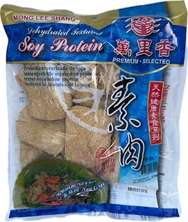 MLS Textured Vegetable Protein Belly Sliced Plant-Based Meat Alternative, Vegan Ready-to-Cook Meat-Free TVP for Stir-Fry, Hot Pot & Asian Recipes 5.3 oz (150g),
