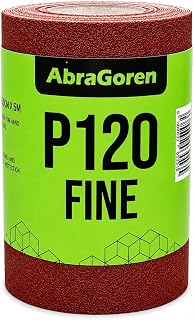 Sandpaper Roll -11.5cm x 5m Sandpaper For Wood and Sandpaper For Walls 40 60 80 120 180 240 Grit (Fine P120)