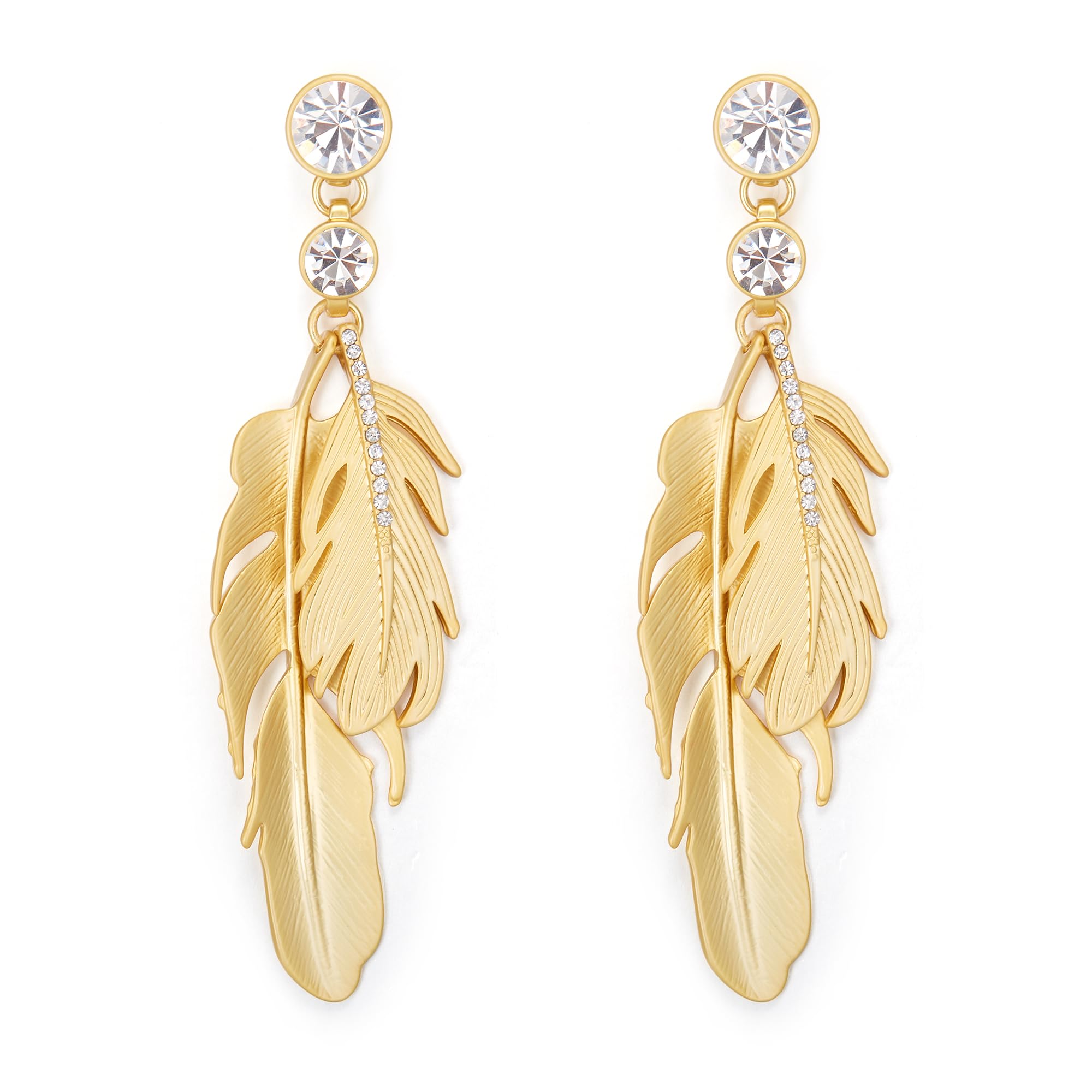 FANZE Statement Silver/Gold Plated Dangle Earrings for Women Trendy Tassel Drop 
