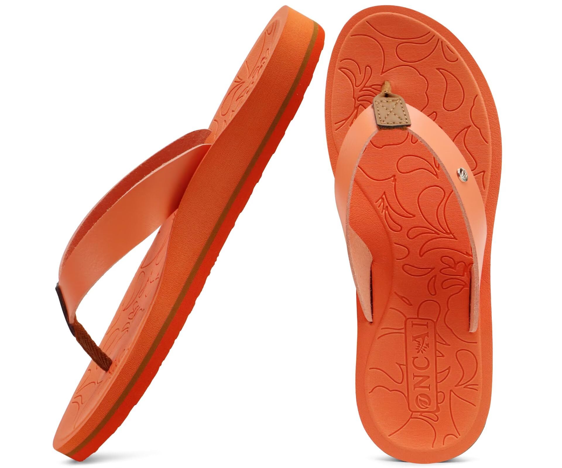 ONCAI Women's Flip Flops Comfortable Arch Support Yoga Mat Summer Beach Walking 