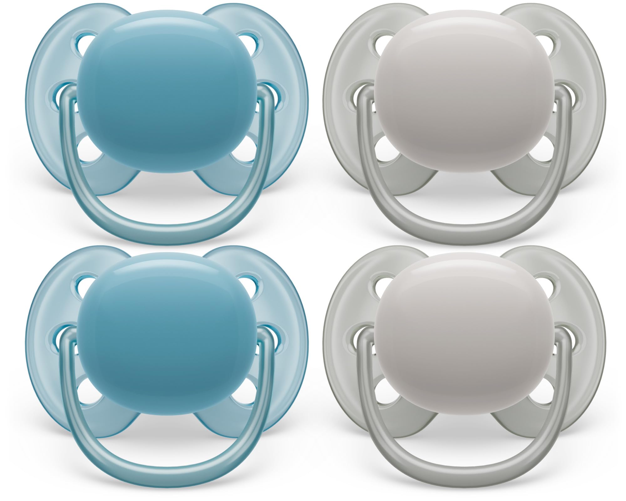 Philips Avent Ultra Soft Baby Pacifier, 6-18 Months, BPA-Free, 4-Pack | Soft Fle