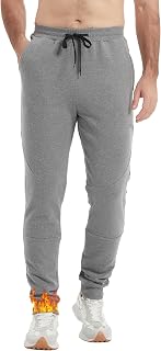 Idtswch 34/36/38/40 Long Inseam Mens Tall Sweatpants Fleece-Line Extra Long Joggers Pant with Zip Pockets