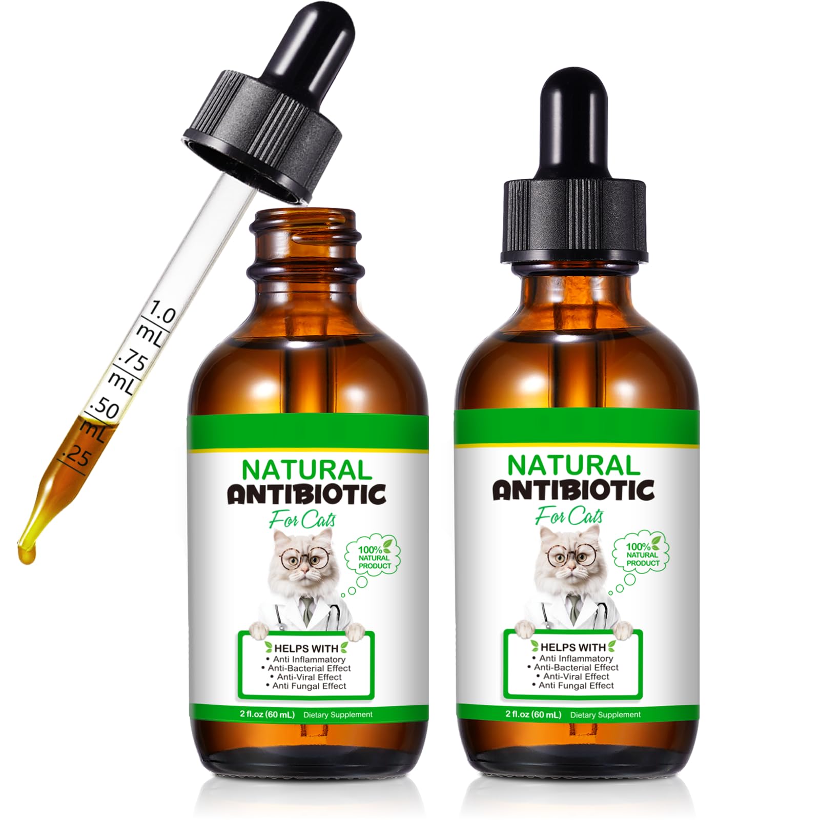 Cat Antibiotics for Infections 120ml Vitamins for Cats Supplements Antibiotic Oi