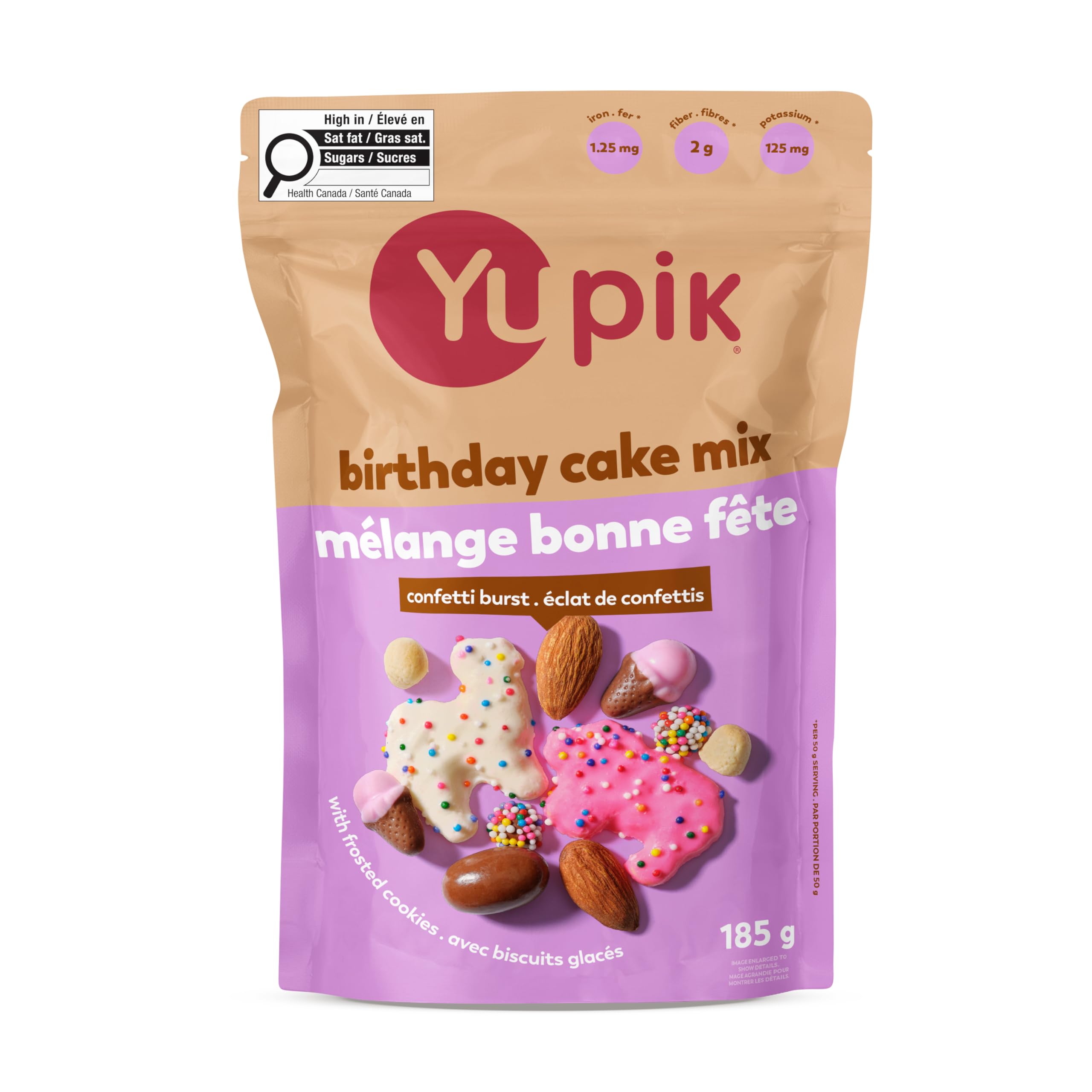 Yupik Birthday Cake Mix, 185 g, Sweet Snacks, Festive Blend with Sprinkle Sugar 