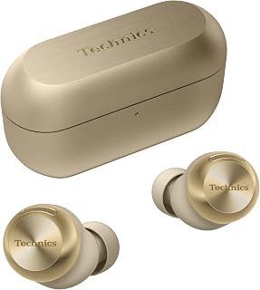 Technics EAH-AZ100E-N Wireless Earbuds with Noise Cancellation, Bluetooth Multipoint, Voice Focus AI, Comfortable In-Ear Headphones, Champagne Gold