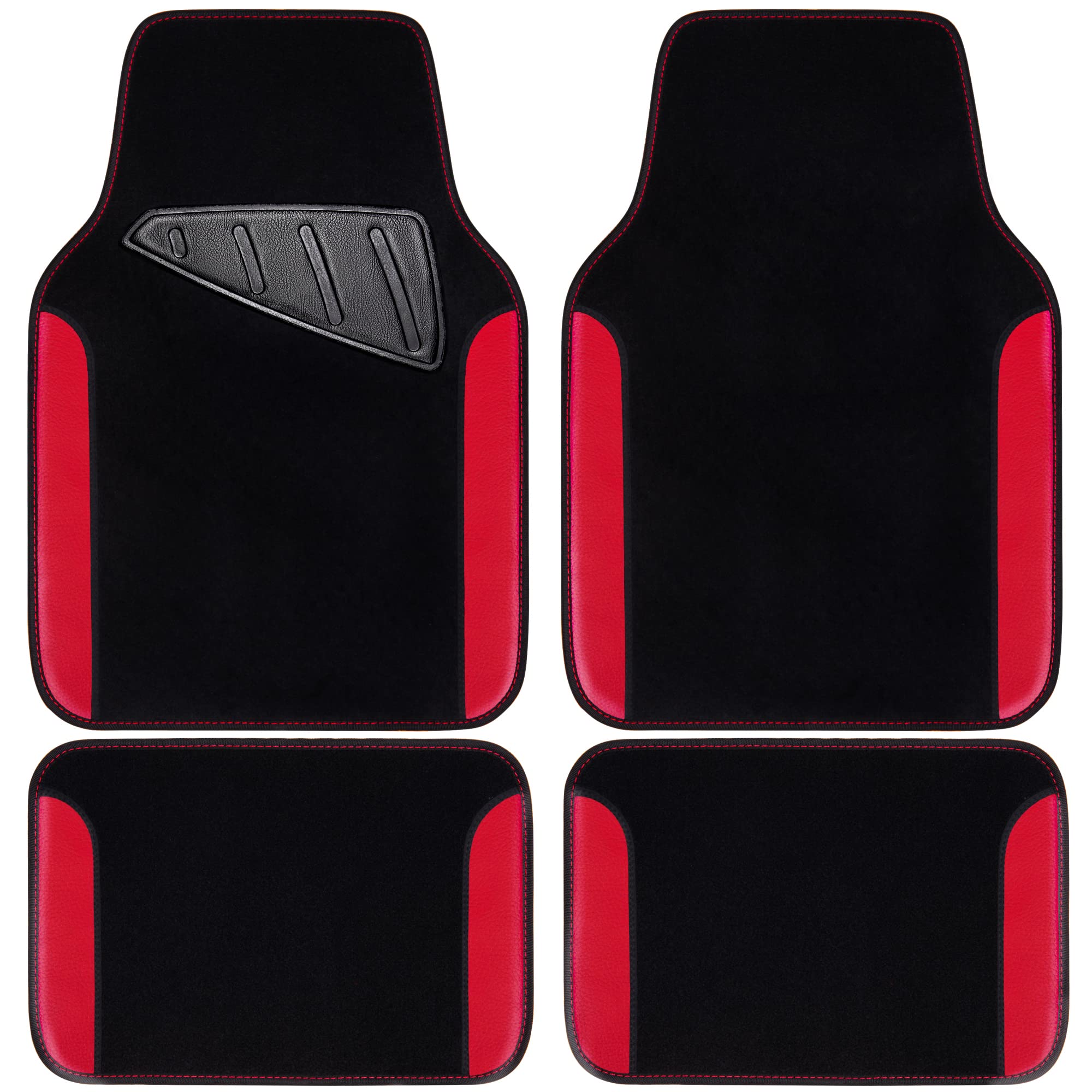 CAR PASS Rainbow Waterproof Universal Fit Faux Leather Car Carpet- Anti-Slip Nib