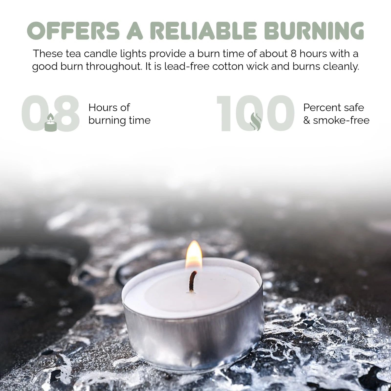 We Can Source It Ltd – 150 White Tea Light Candles Unscented – 8 Hour Burn Time 