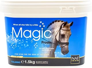 NAF Five Star Magic 1.5kg – Advanced Calming Supplement for Horses – Magnesium-Based Formula with Herbal Extracts – Supports Relaxation & Concentration- Award-Winning scientifically trialled formula