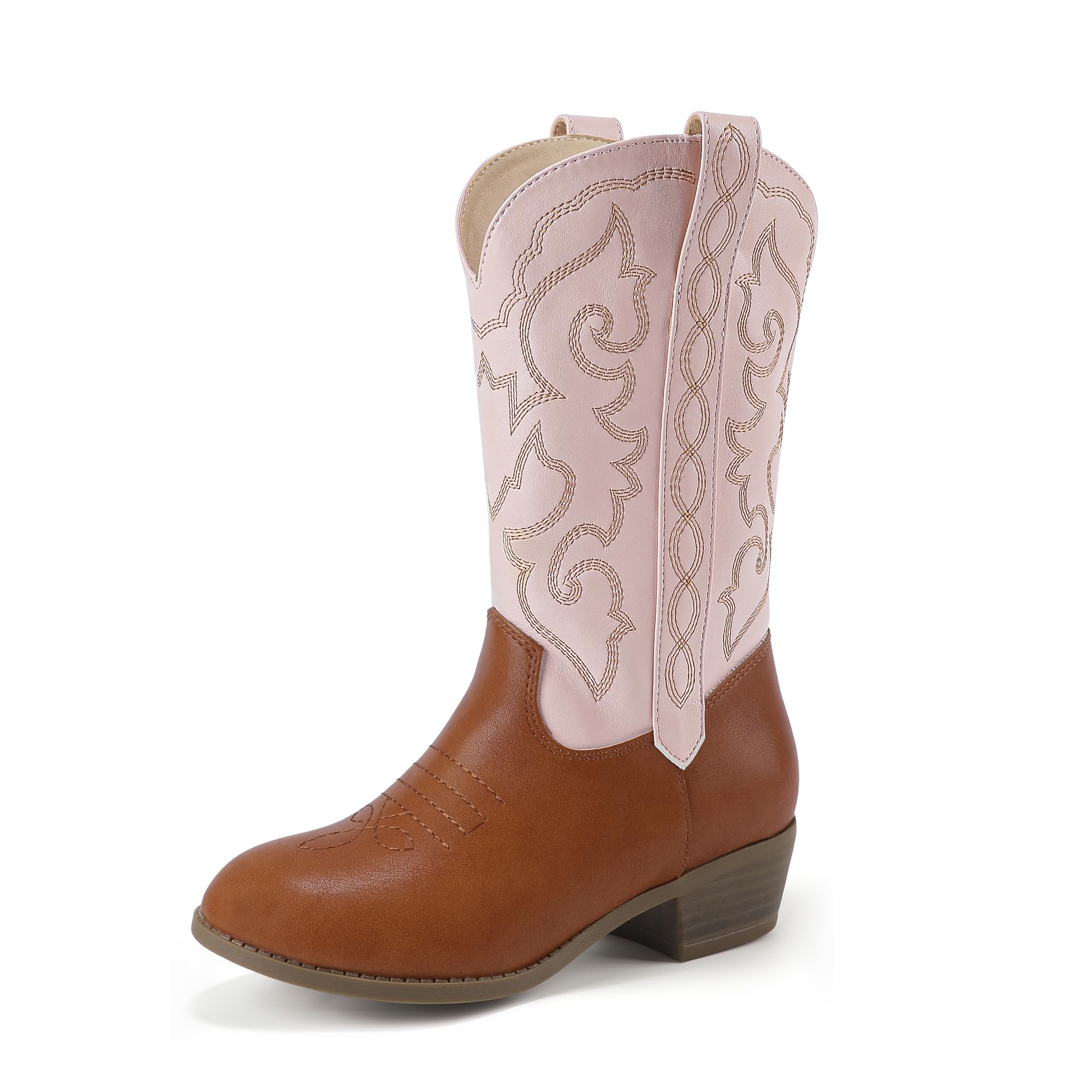 Hehainom Cowgirl Boots for Girls Kids Western Riding Boot