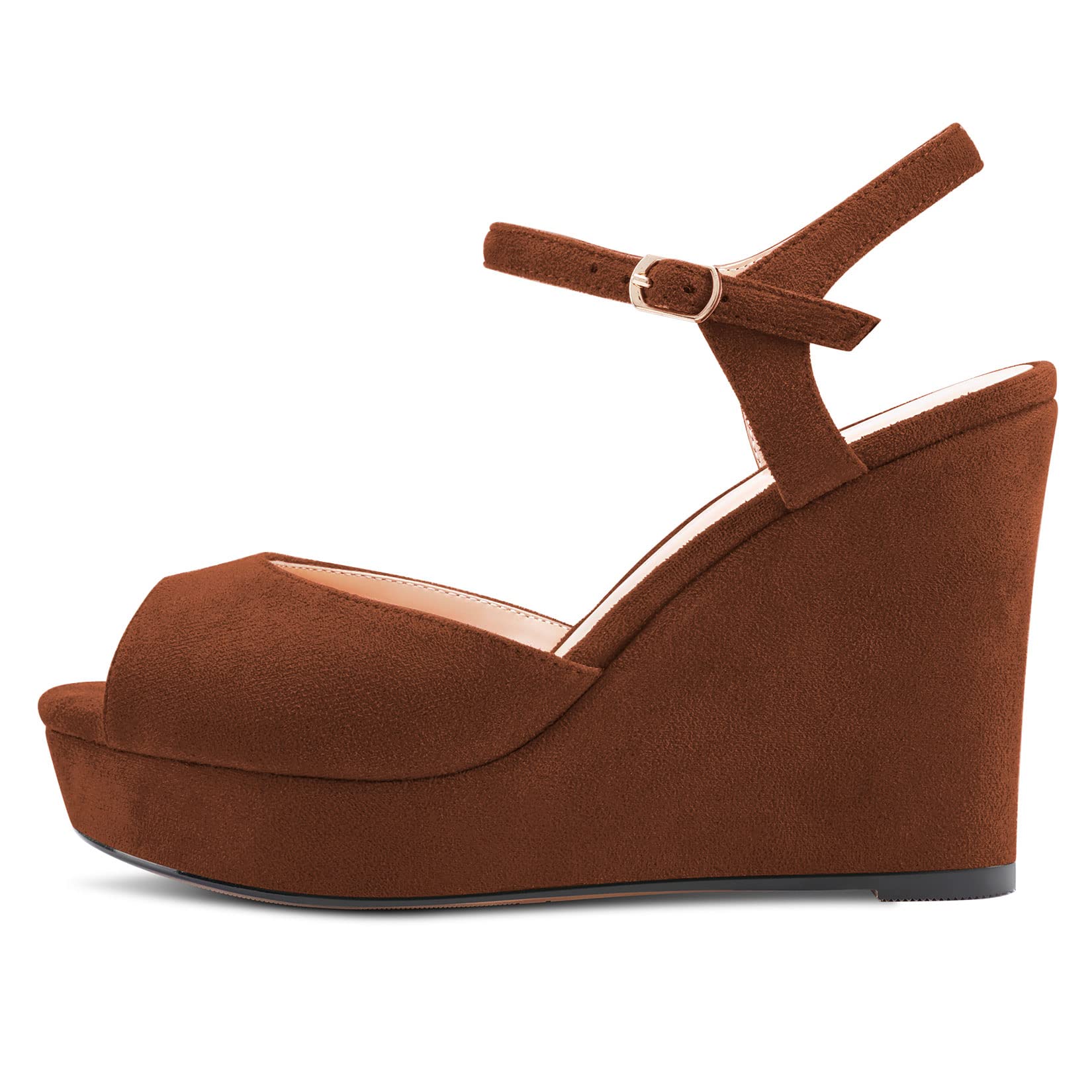 Castamere Women's Block Chunky High Wedge Platform Heel Open Toe Strappy Ankle S