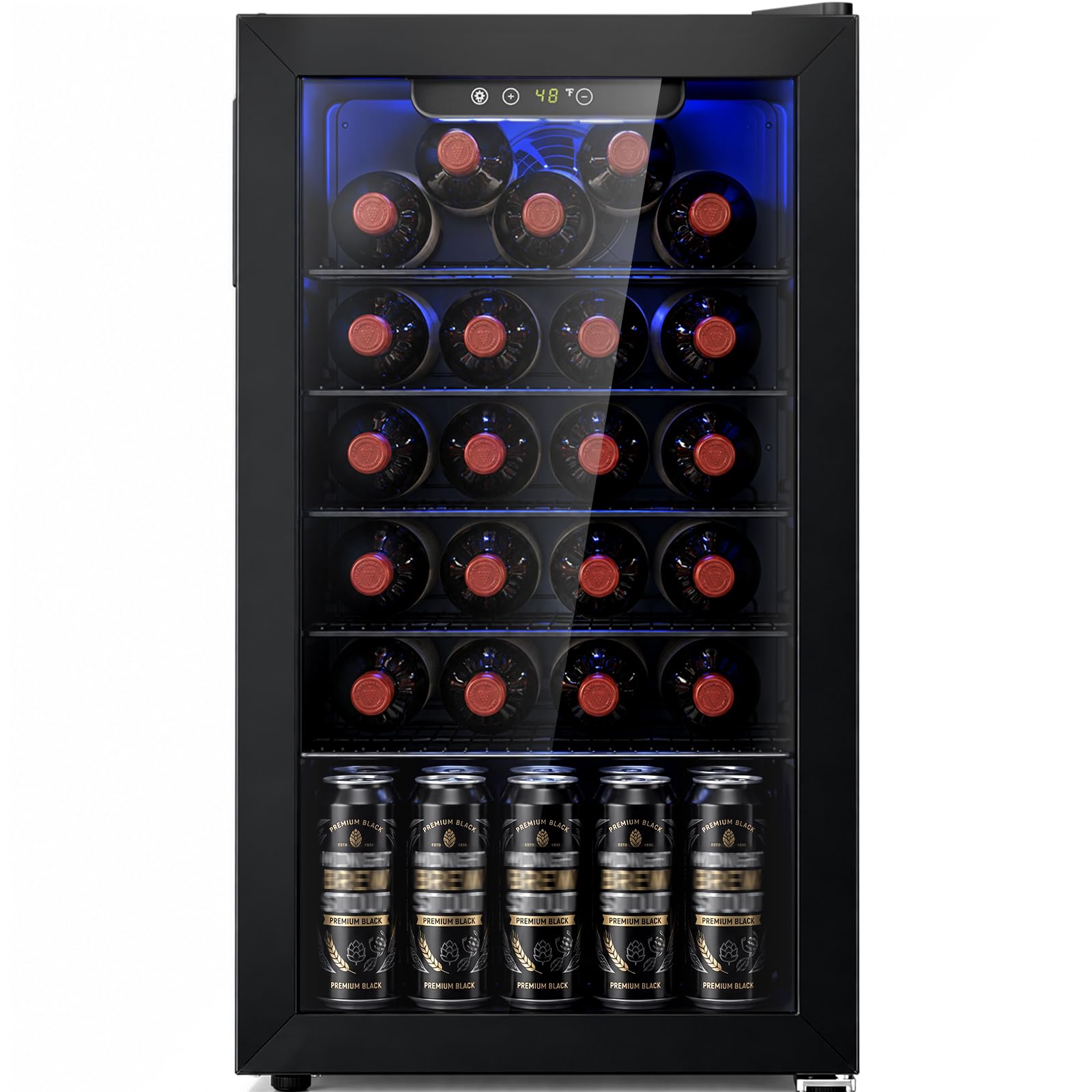 Antarctic Star Wine Cooler Mini Fridge Drink Refrigerator 3.1 Cu.Ft | 20 Bottle 